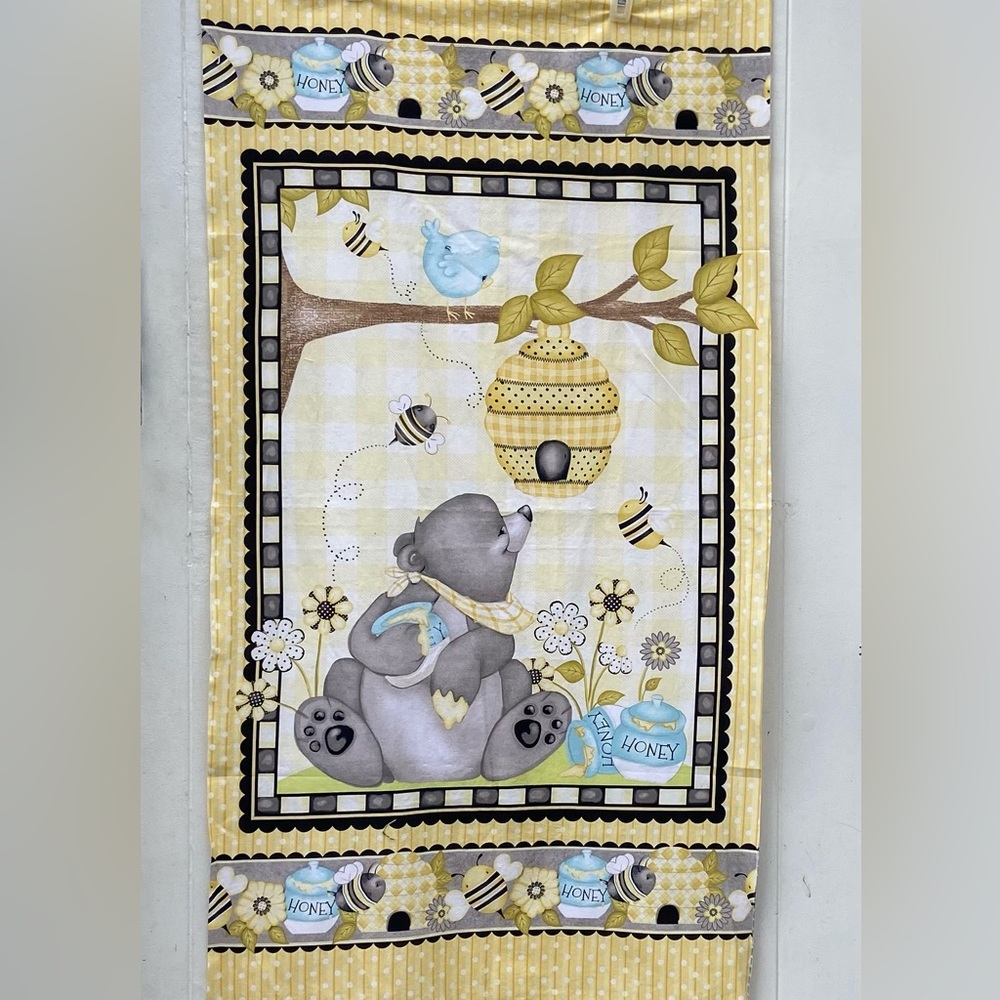 Honey Bee Mine” Adorable Bear & Bee Panel by Shelly Comiskey